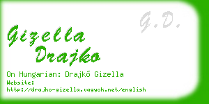 gizella drajko business card